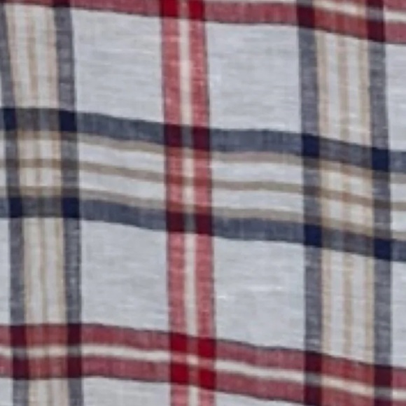 Brooks Brothers Red and Blue Plaid Linen Size Large Casual Shirt EUC - Picture 7 of 7
